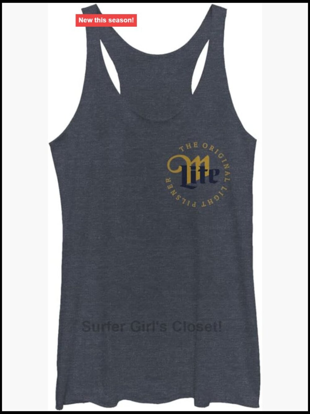 Fifth Sun Women's Miller Lite Racerback Tank Top Relaxed Fit Sleeveless